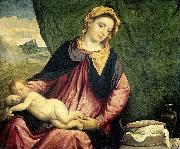 Paris Bordone Madonna with Sleeping Child Germany oil painting artist